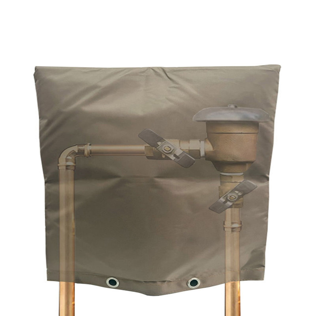 Backflow Preventer Insulation Cover Coffee Color 24x 24in Backflow Preventer Cover for Winter Pipe Freeze Protection