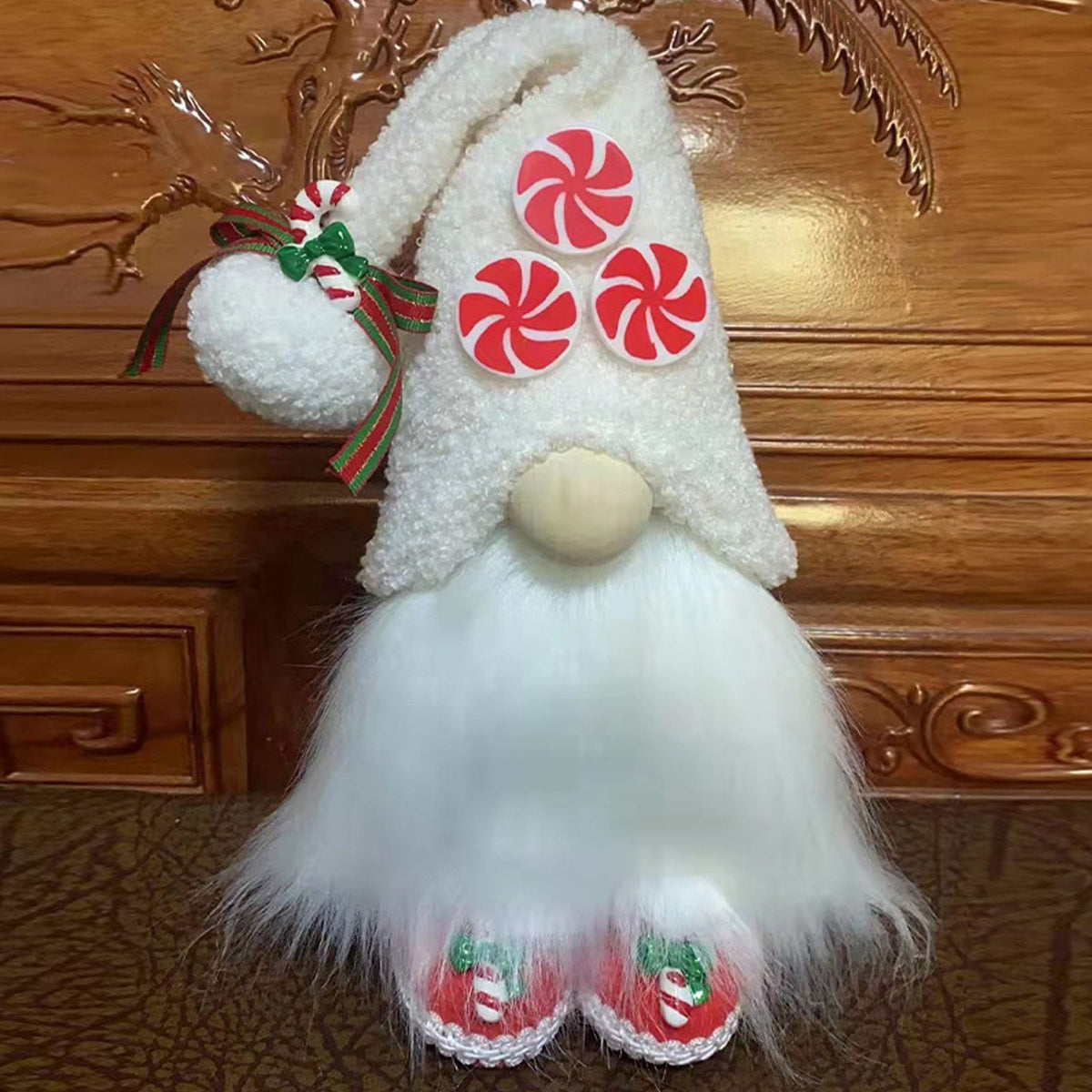 Holiday Gnome Plush Doll Tiered Tray Decorative Dolls Handmade Stuffed Gnome Doll Home Decoration