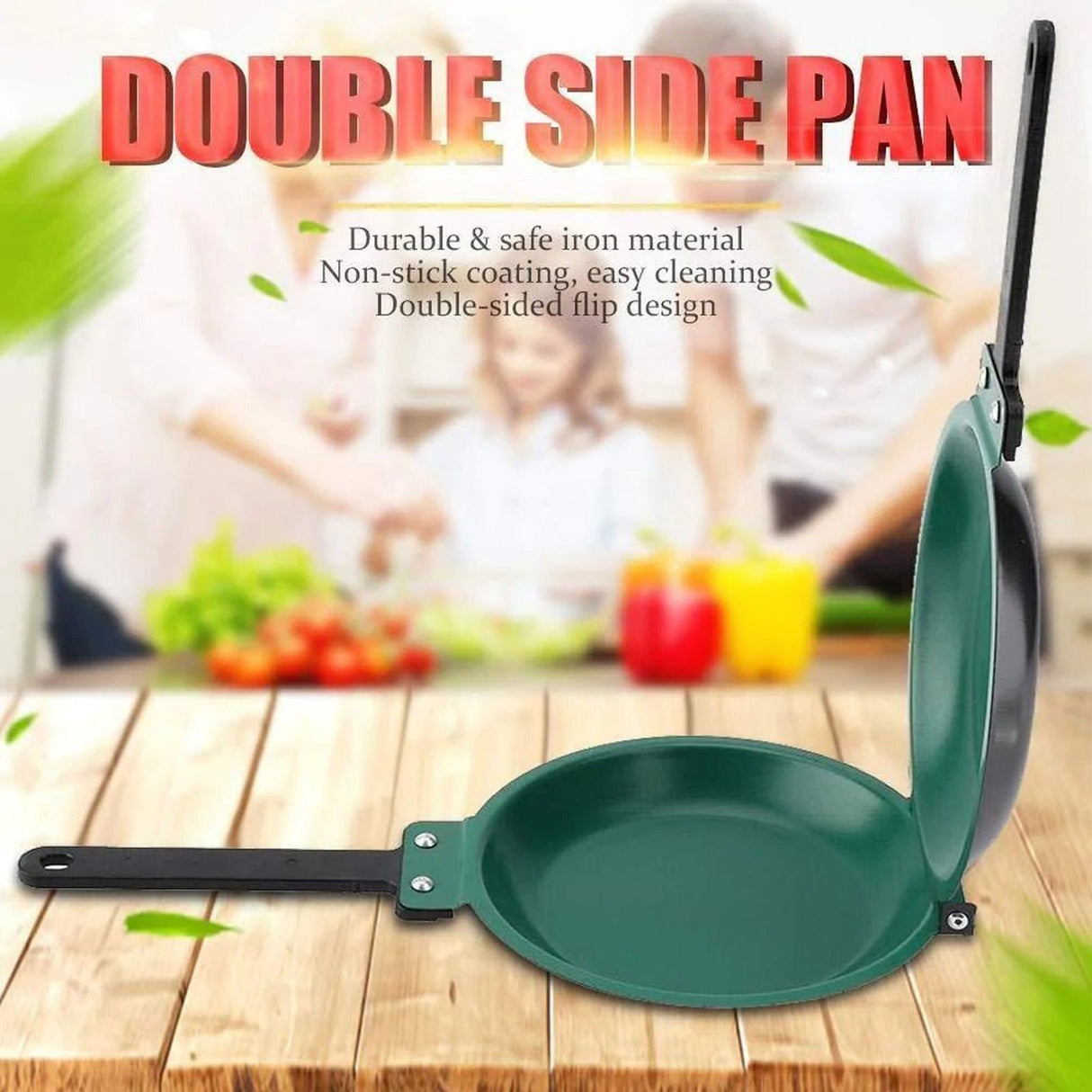 Folding Frying Pan Multifunctional Double Sided Pan Skillet Non Stick Frying Pan