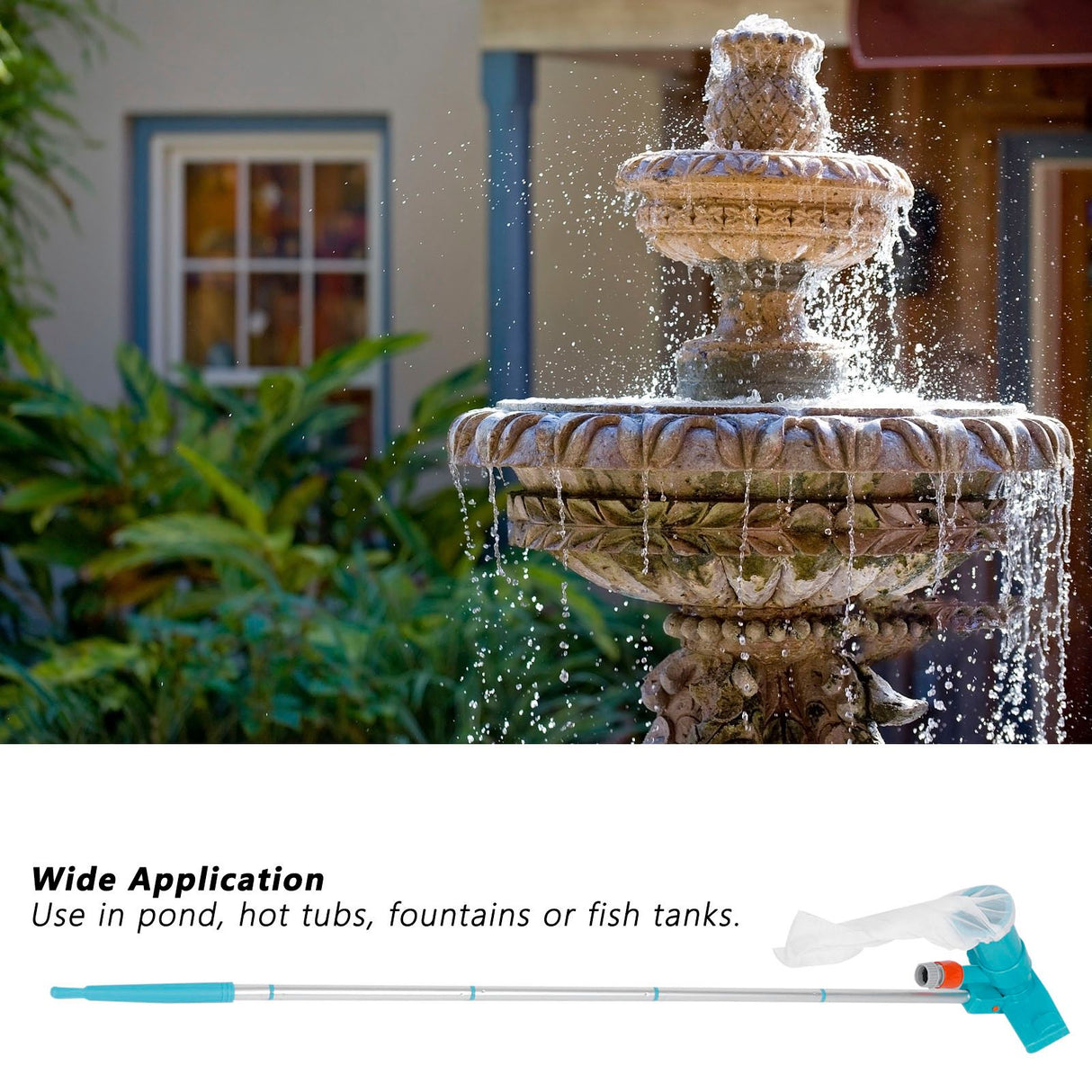 Portable Swimming Pool Cleaner Vacuum Suction Head Set Fountain Hot Tub Pond Cleaning Tool