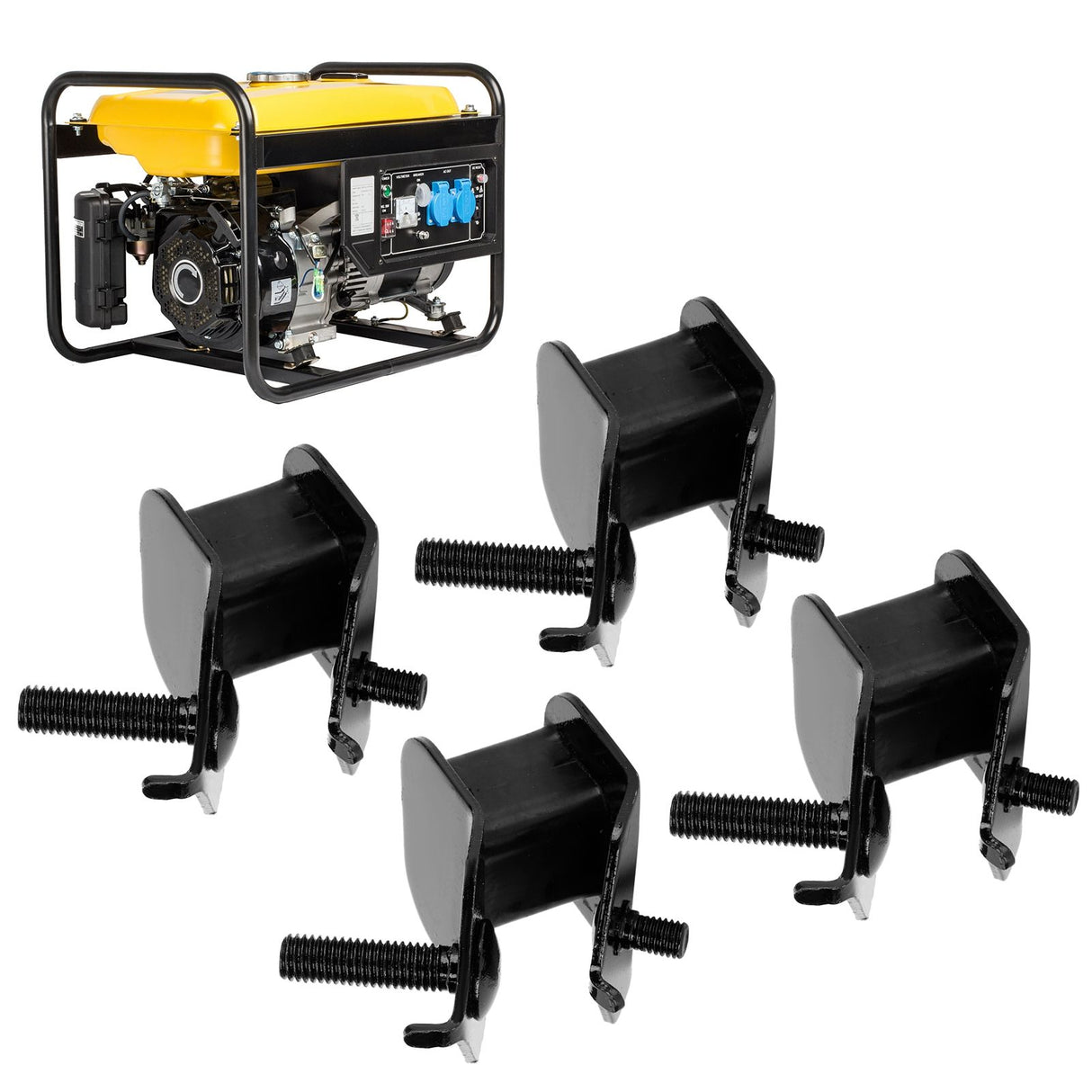 4PCS Generator Shock Foot Fit for 188F/190F/192F 5KW‑10KW Gasoline Generator Parts