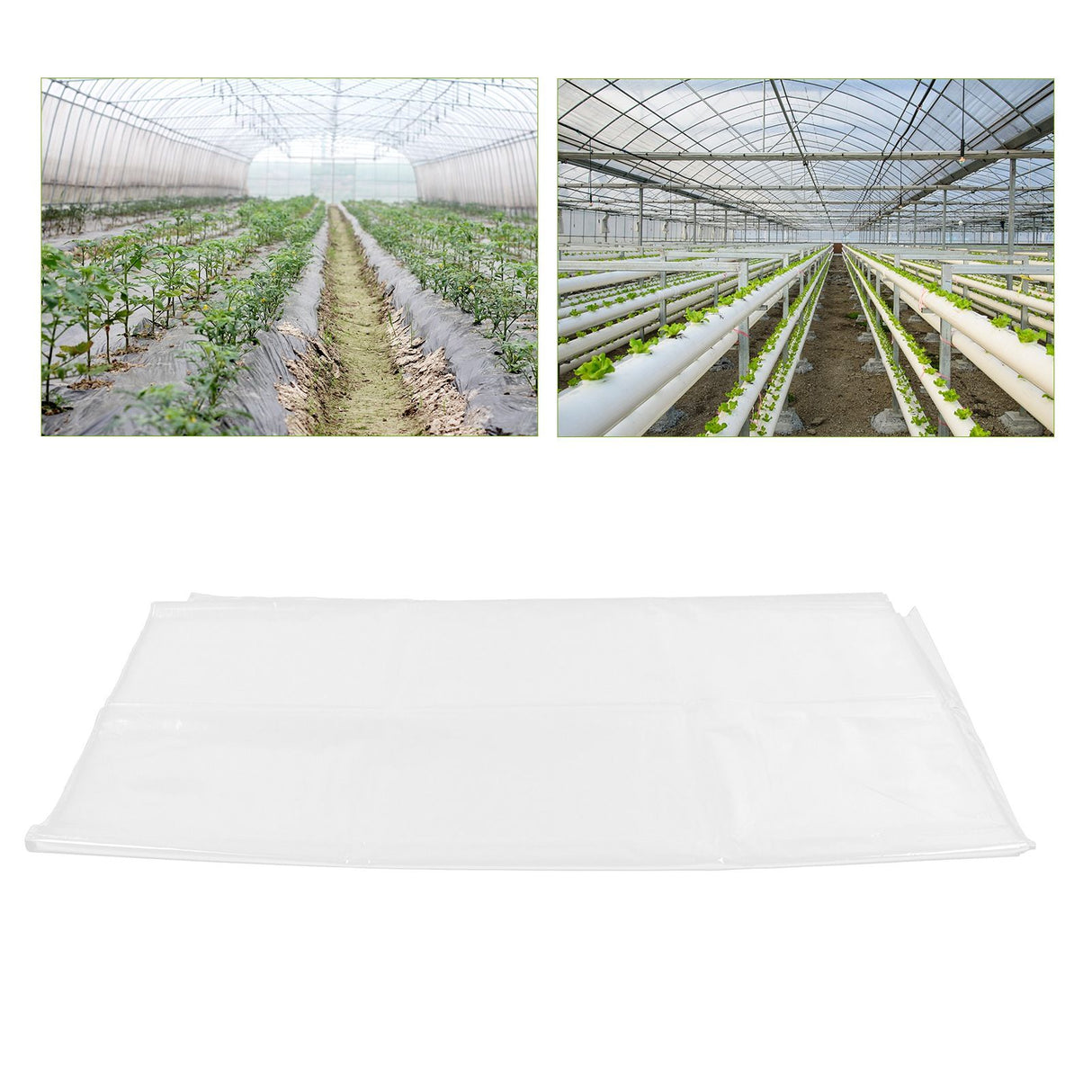 PE Plastic Film Transparent Dustproof Garden Plant Cover Greenhouse Agricultural Accessory2x8m / 6.6x26.2ft