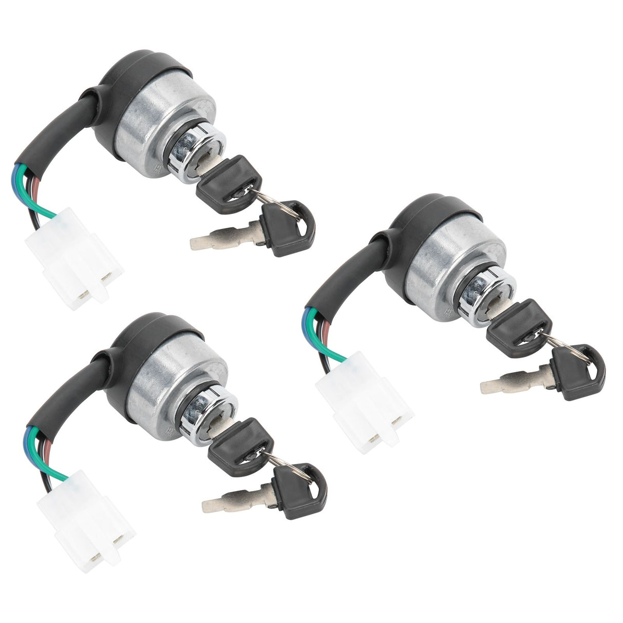 3Set Electric Door Lock 4-Wire Ignition Switch with Keys for 168F/170F/GX160/GX200/GX210
