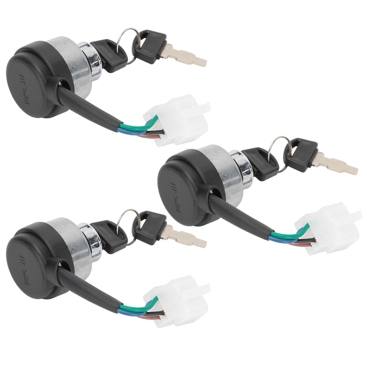 3Set Electric Door Lock 4-Wire Ignition Switch with Keys for 168F/170F/GX160/GX200/GX210