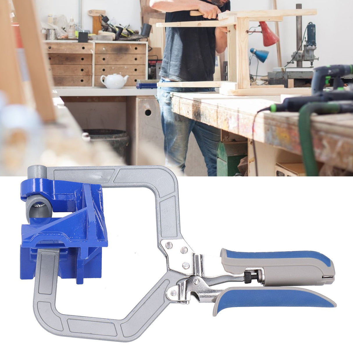 Angle Punch Fixer Multifunction 90 Degree Right Angle Corner Clamp Woodworking Fixing Tool