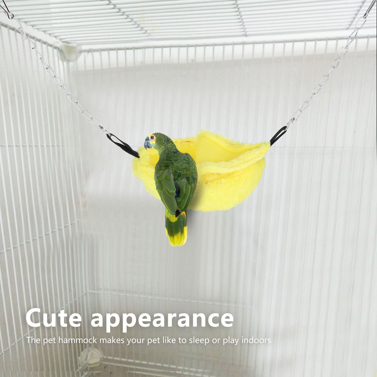 3 Sets Pet Cage Winter Warm Banana Shape Hamster Hammock Bed Hanging House Sleeping NestsYellow