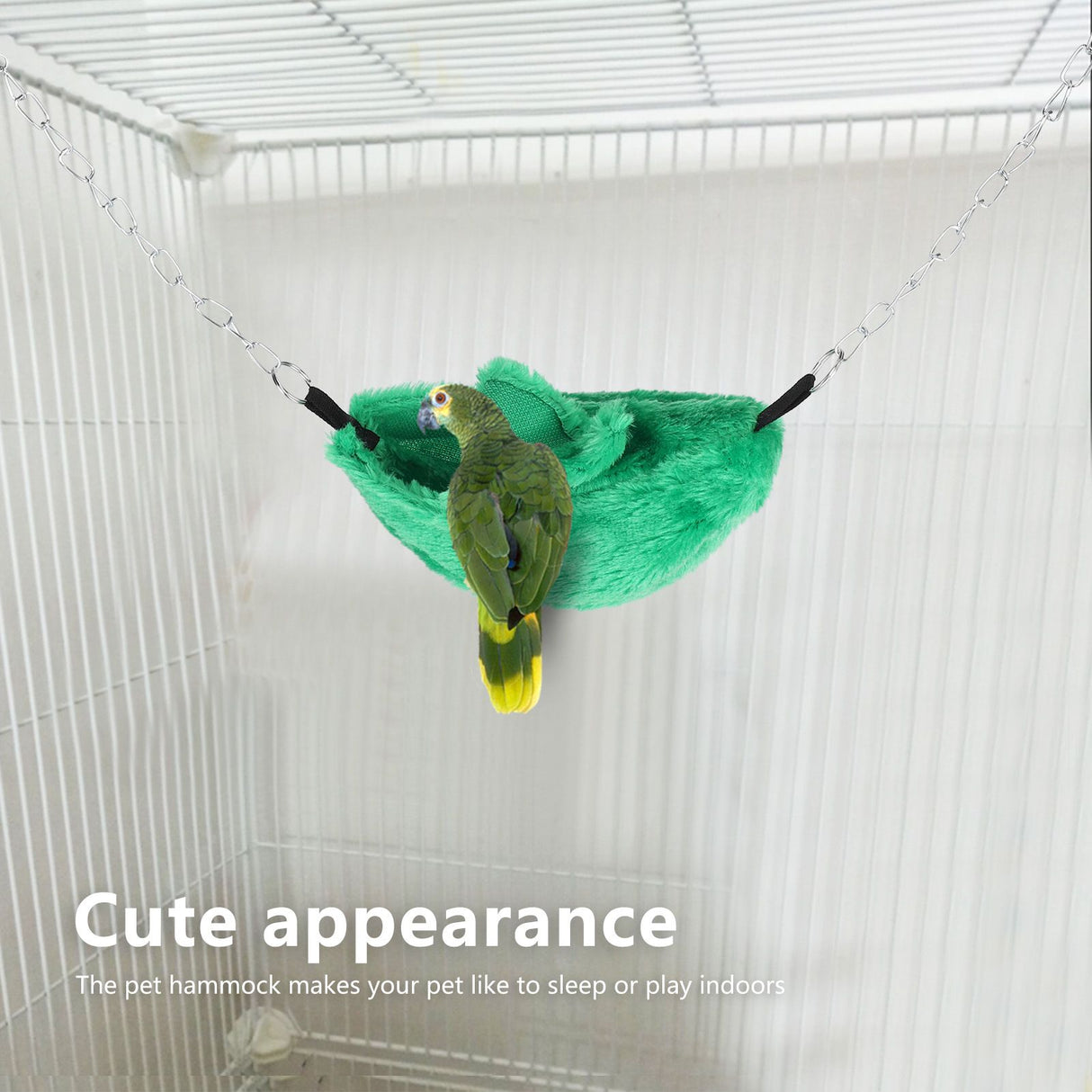 3 Sets Pet Cage Winter Warm Banana Shape Hamster Hammock Bed Hanging House Sleeping NestsGreen