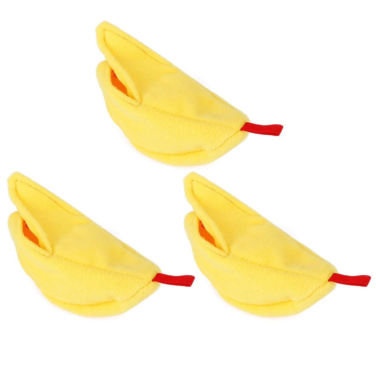 3 Sets Hamster Hammock Nests Banana Shape Hanging Winter Warm House Small Animal SuppliesYellow