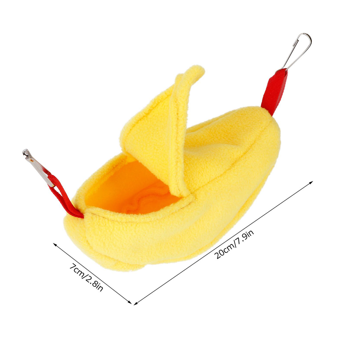 3 Sets Hamster Hammock Nests Banana Shape Hanging Winter Warm House Small Animal SuppliesYellow