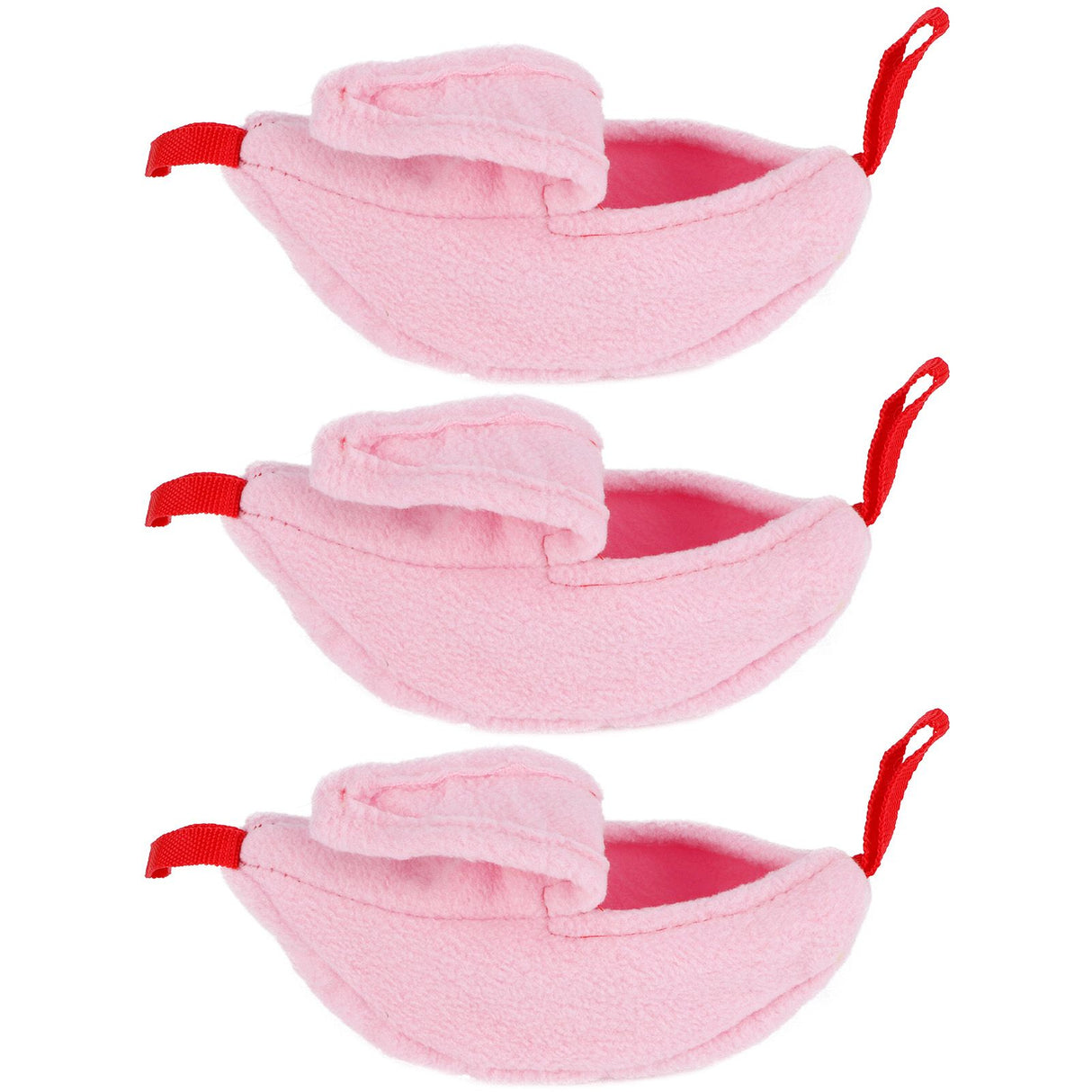 3 Sets Hamster Hammock Nests Banana Shape Hanging Winter Warm House Small Animal SuppliesRose Red