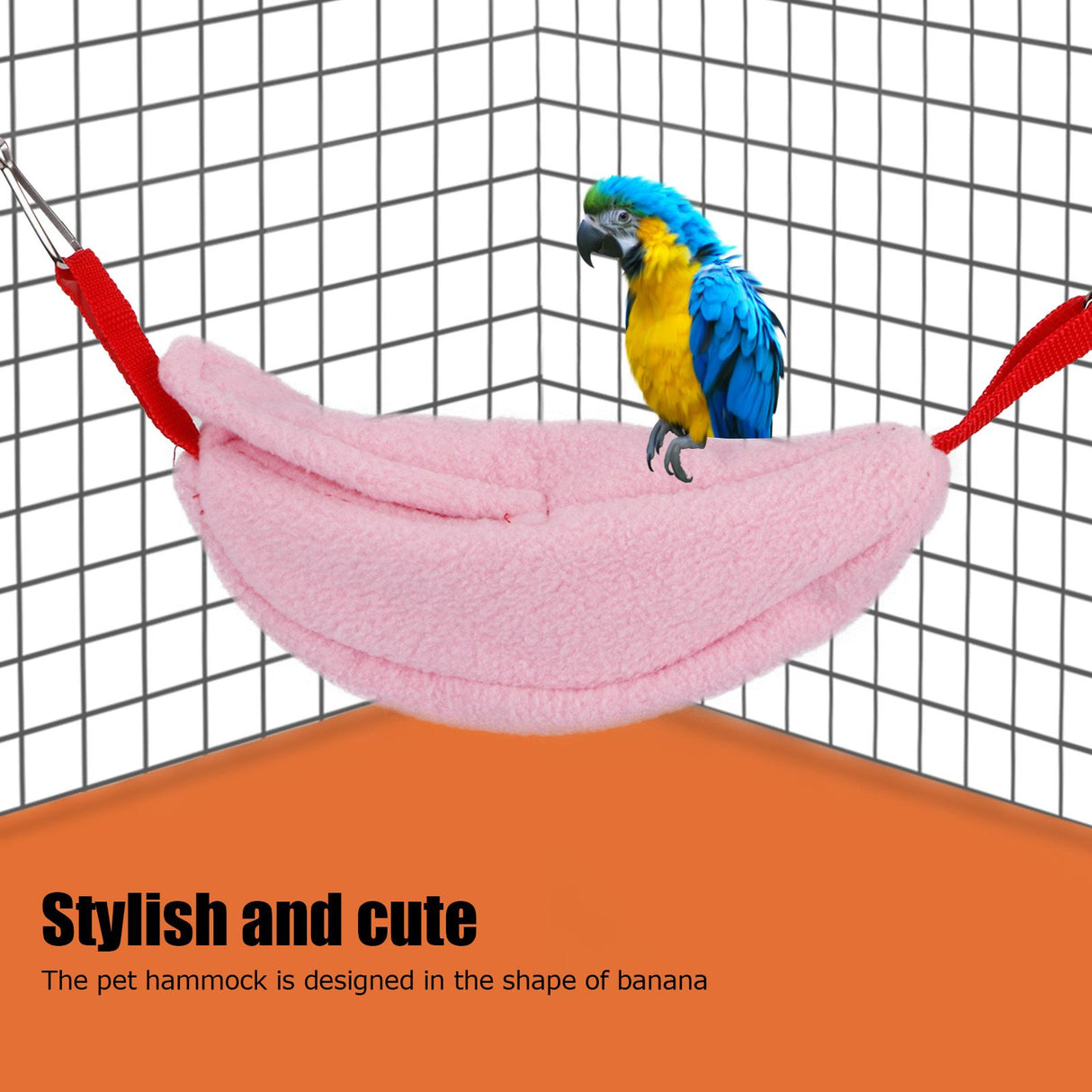 3 Sets Hamster Hammock Nests Banana Shape Hanging Winter Warm House Small Animal SuppliesRose Red