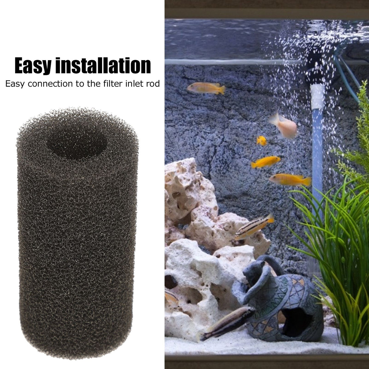 20Pcs Aquarium Fish Tank Water Inlet Sponge Filter Protector Cover Replacement AccessoriesLarge Hole