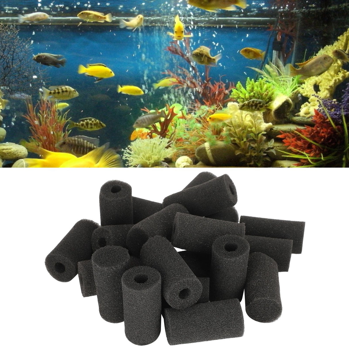 20Pcs Aquarium Fish Tank Water Inlet Sponge Filter Protector Cover Replacement AccessoriesSmall Hole