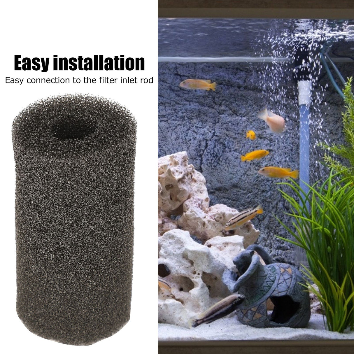 20Pcs Aquarium Fish Tank Water Inlet Sponge Filter Protector Cover Replacement AccessoriesSmall Hole