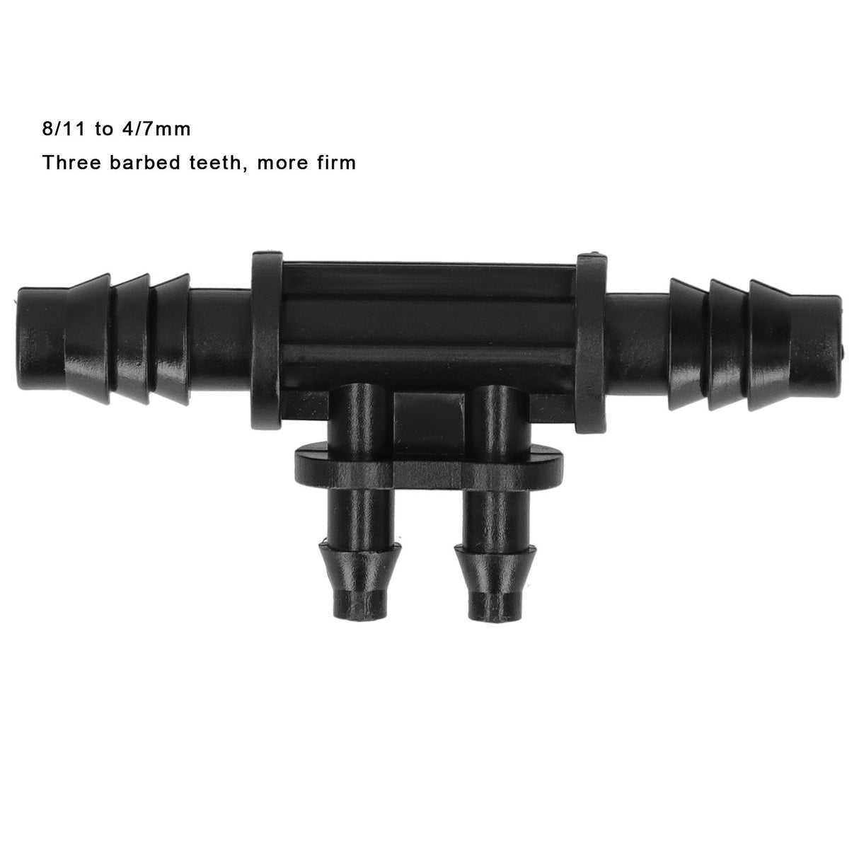 50PCS 4‑Way Connector 8/11 to 4/7mm Drip Irrigation Tubing Connector Fitting Gardening Accessory