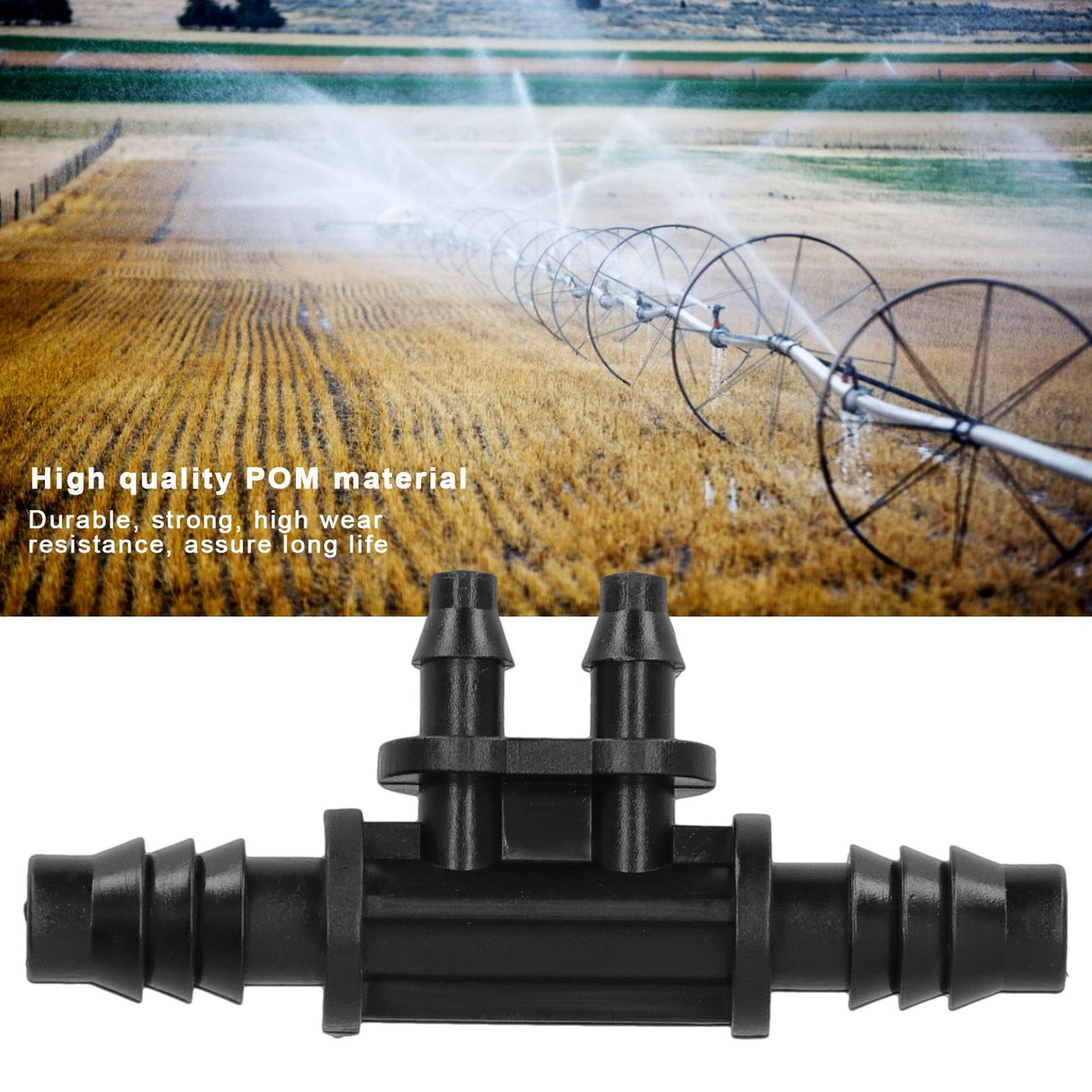 50PCS 4‑Way Connector 8/11 to 4/7mm Drip Irrigation Tubing Connector Fitting Gardening Accessory