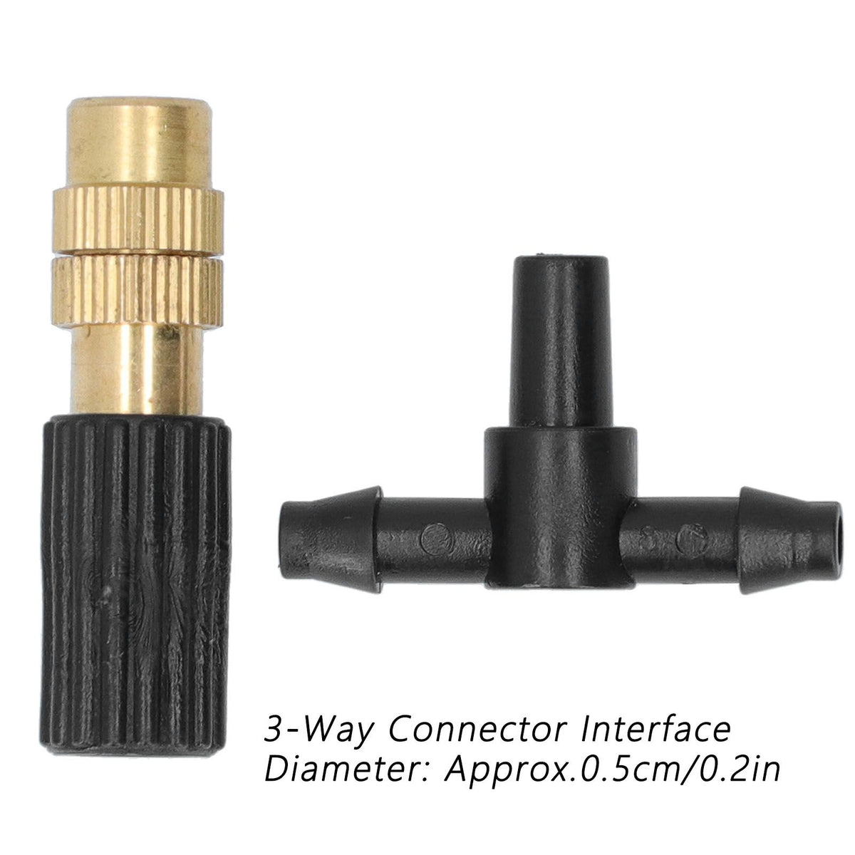 10 Set Micro Garden Watering Spray Head Misting Nozzle with 3‑Way Connector Irrigation System