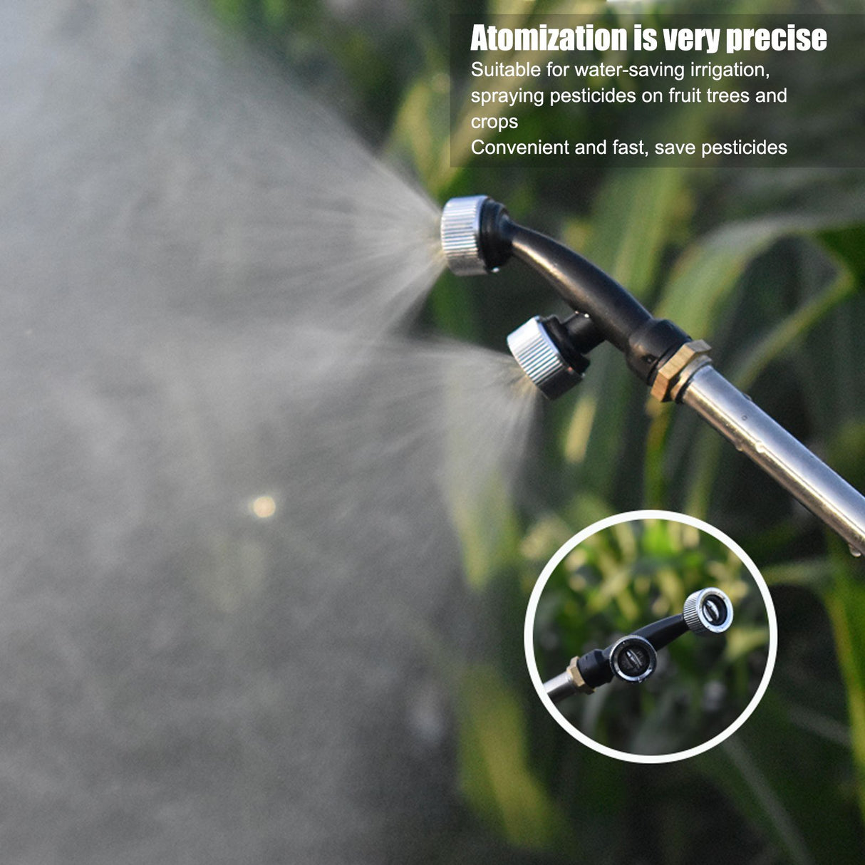 G1/2in DN15 Irrigation Sprinkler 1.9cm/0.7in Female Thread Garden Lawn Pesticide Atomizing Tool