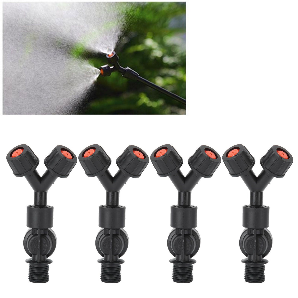 4pcs G3/8 DN10 Dual Nozzle DripProof Accessory for Agricultural Electric Knapsack Sprayer