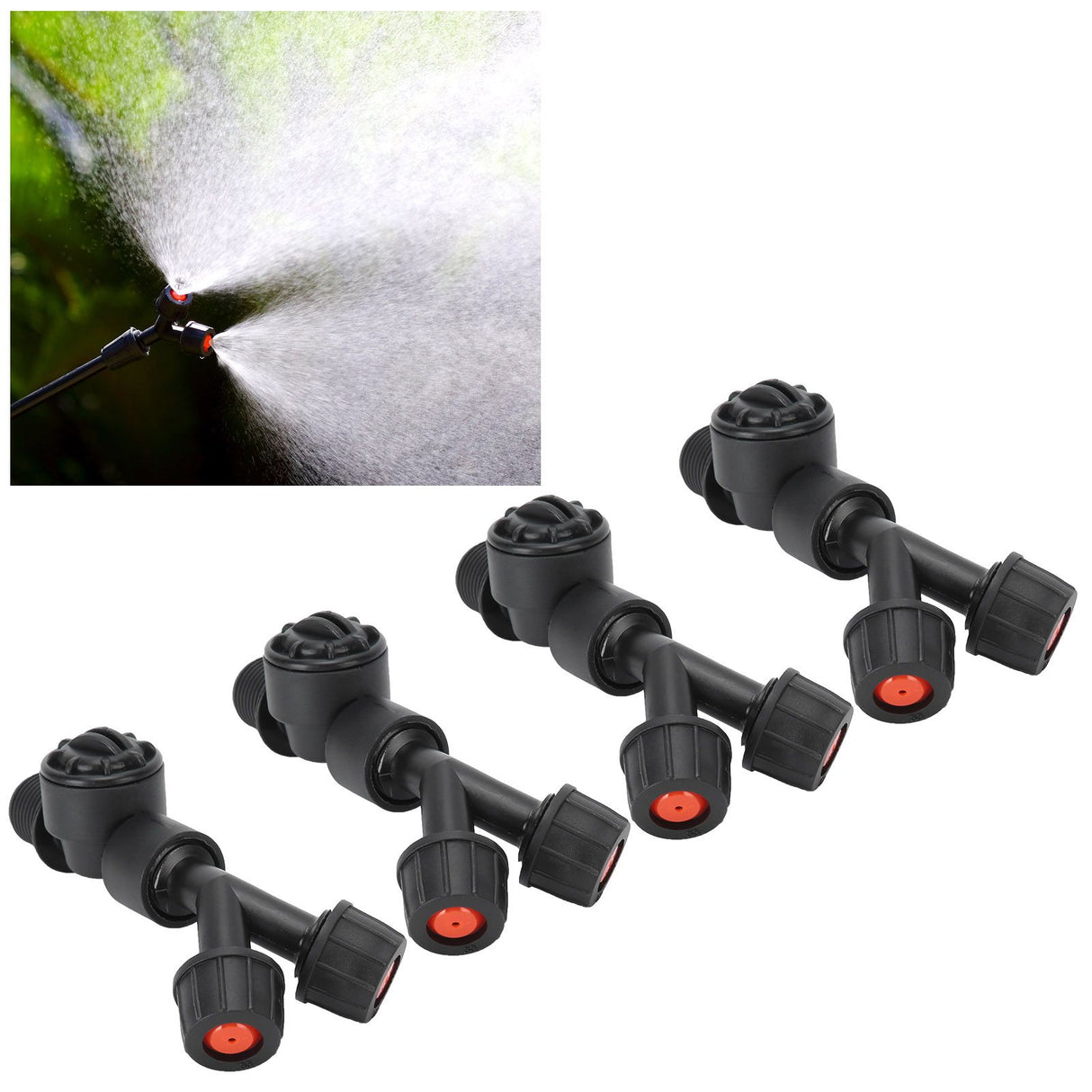 4pcs G3/8 DN10 Dual Nozzle DripProof Accessory for Agricultural Electric Knapsack Sprayer