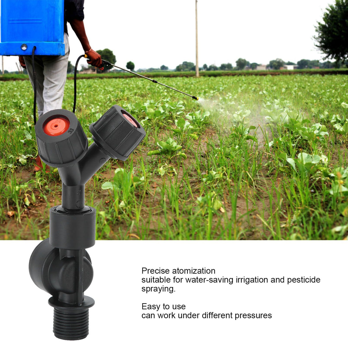 4pcs G3/8 DN10 Dual Nozzle DripProof Accessory for Agricultural Electric Knapsack Sprayer