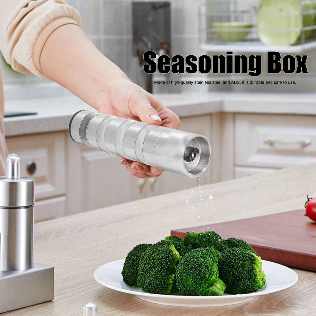 Seasoning Jar Set Spice Bottles Grinder Condiment Dispenser for Outdoor Camping