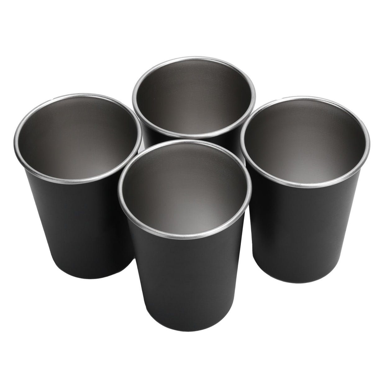 4Pcs Stainless Steel Picnic Cup Beer Beverage Drinking Cup for Outdoor Mountaineering Camping