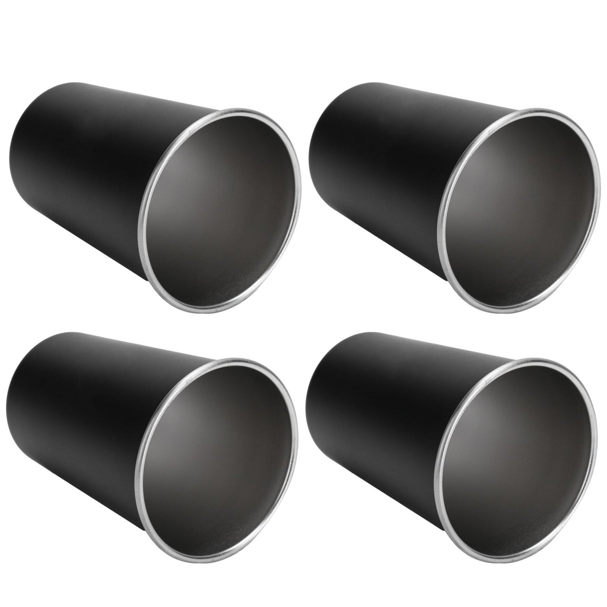 4Pcs Stainless Steel Picnic Cup Beer Beverage Drinking Cup for Outdoor Mountaineering Camping
