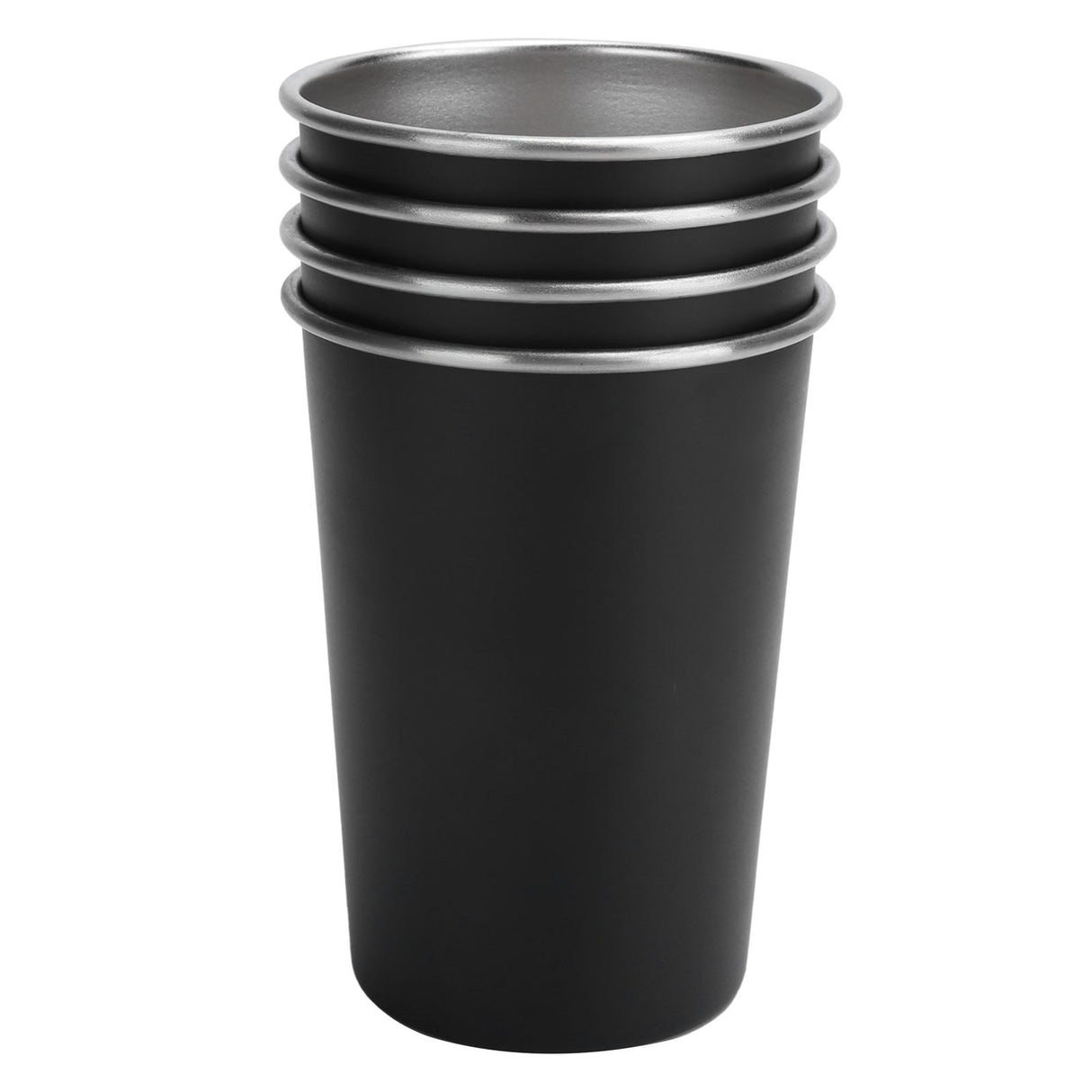 4Pcs Stainless Steel Picnic Cup Beer Beverage Drinking Cup for Outdoor Mountaineering Camping