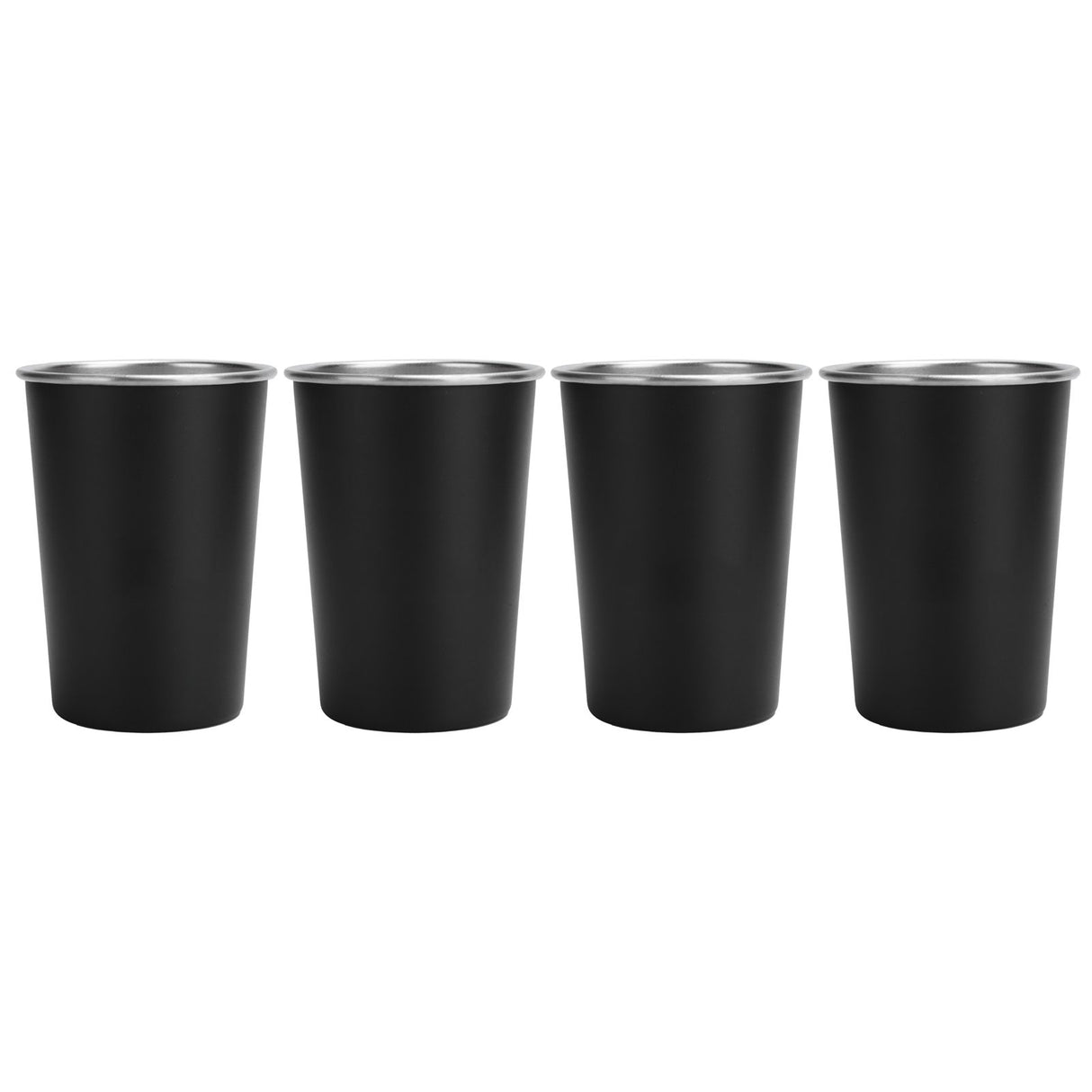 4Pcs Stainless Steel Picnic Cup Beer Beverage Drinking Cup for Outdoor Mountaineering Camping