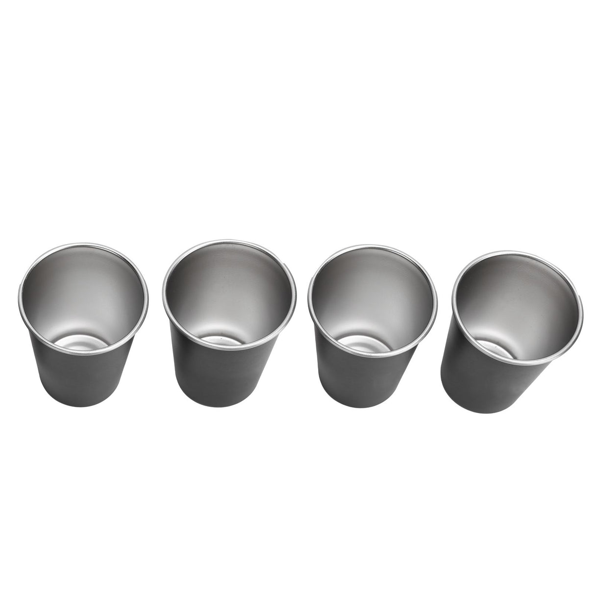 4Pcs Stainless Steel Picnic Cup Beer Beverage Drinking Cup for Outdoor Mountaineering Camping