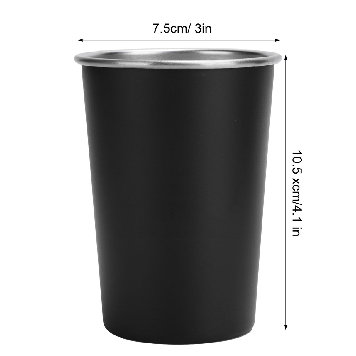 4Pcs Stainless Steel Picnic Cup Beer Beverage Drinking Cup for Outdoor Mountaineering Camping