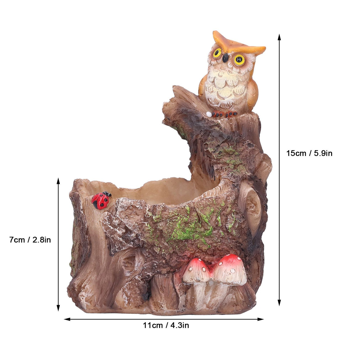 Plant Pot Innovative Waterproof Succulent Flower Bonsai Resin Planter Home DecorationEagle Standing on Tree