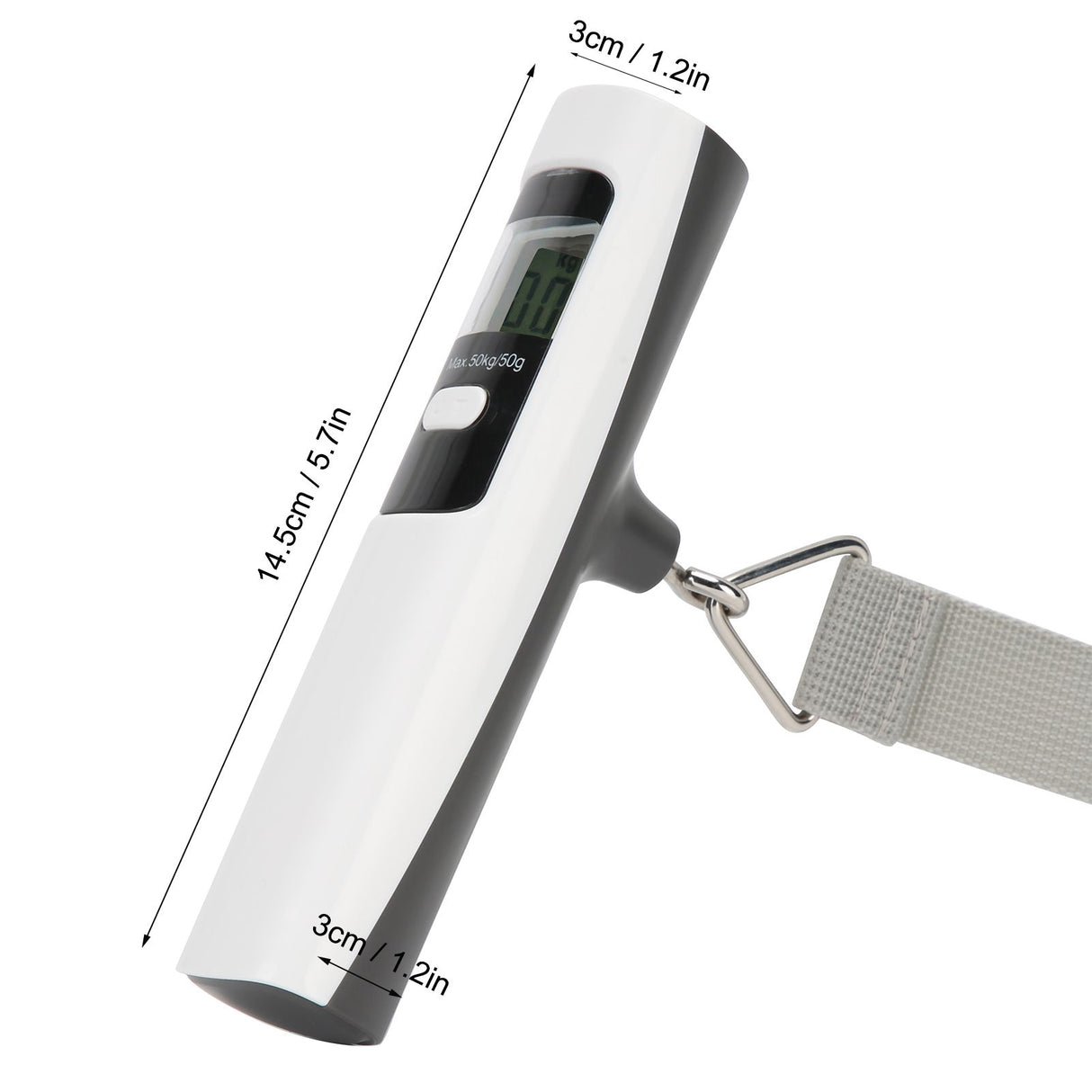 Pocket Scale with LCD Display Battery Free Portable Luggage Scale Weighing Device