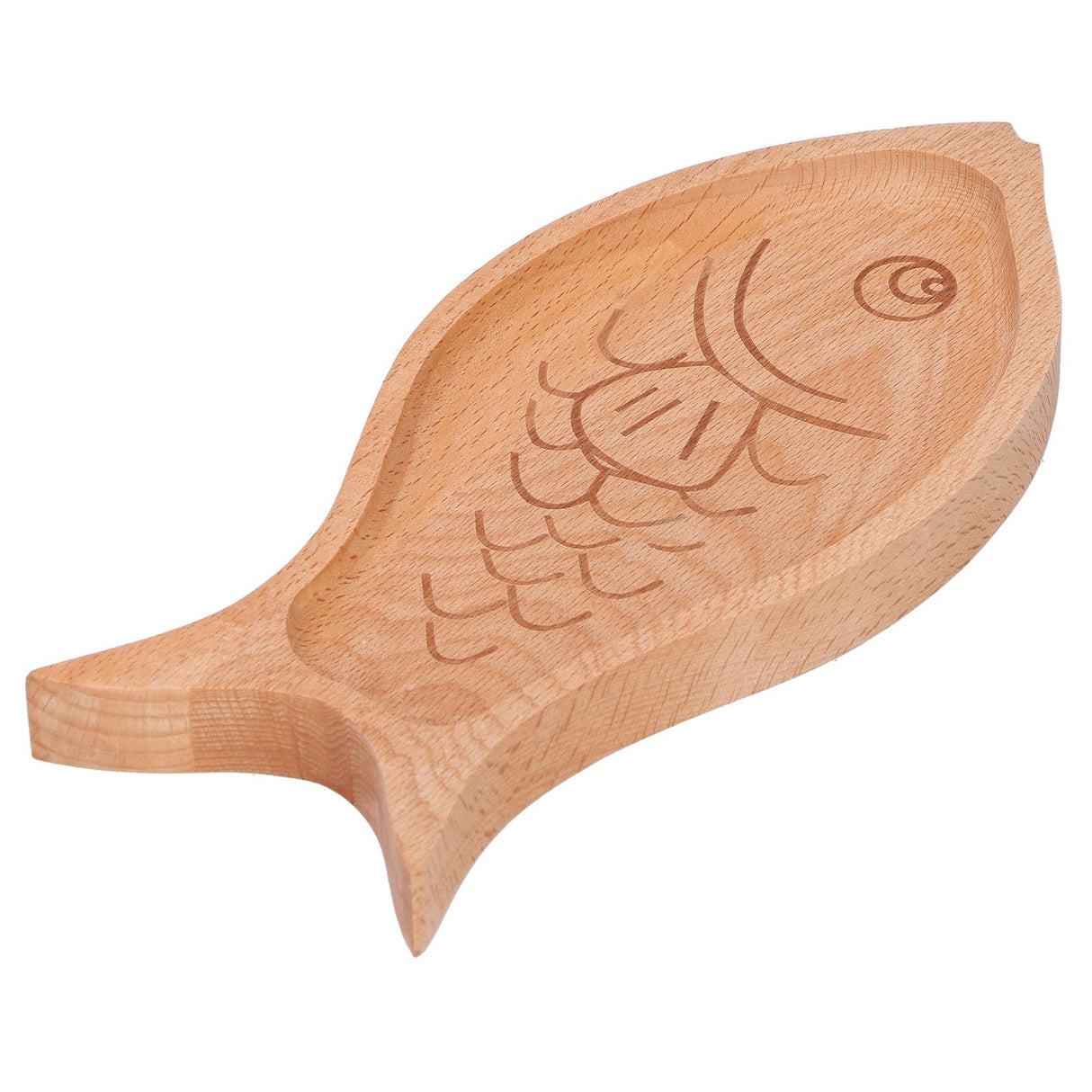 Wooden Plate FishShaped MultiGrain Creative Fruit Dessert Tray Table Box Candy Dish