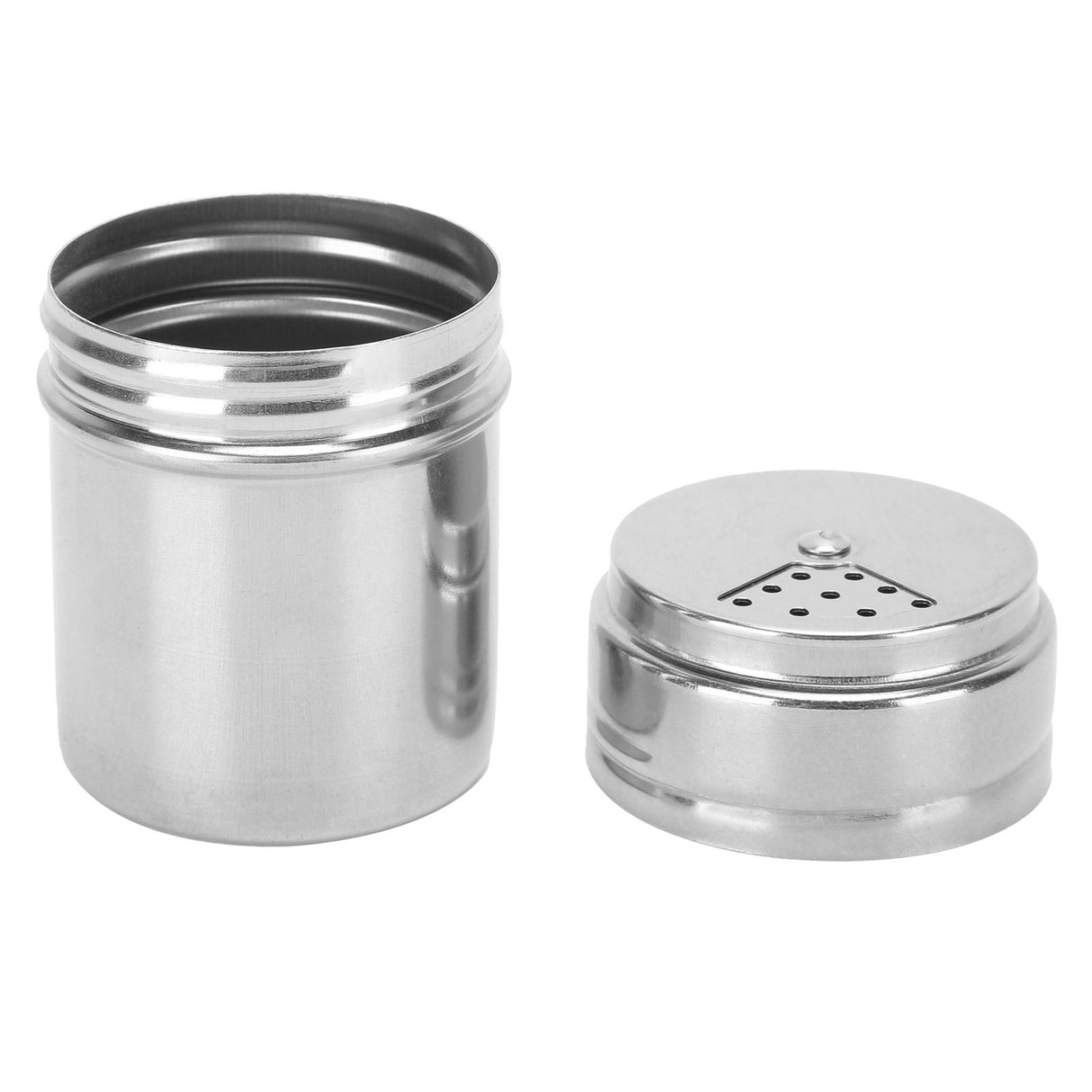 5PCS Seasoning Bottle Stainless Steel Spice Shaker with Rotating Cover Kitchen Gadget BBQ Tool
