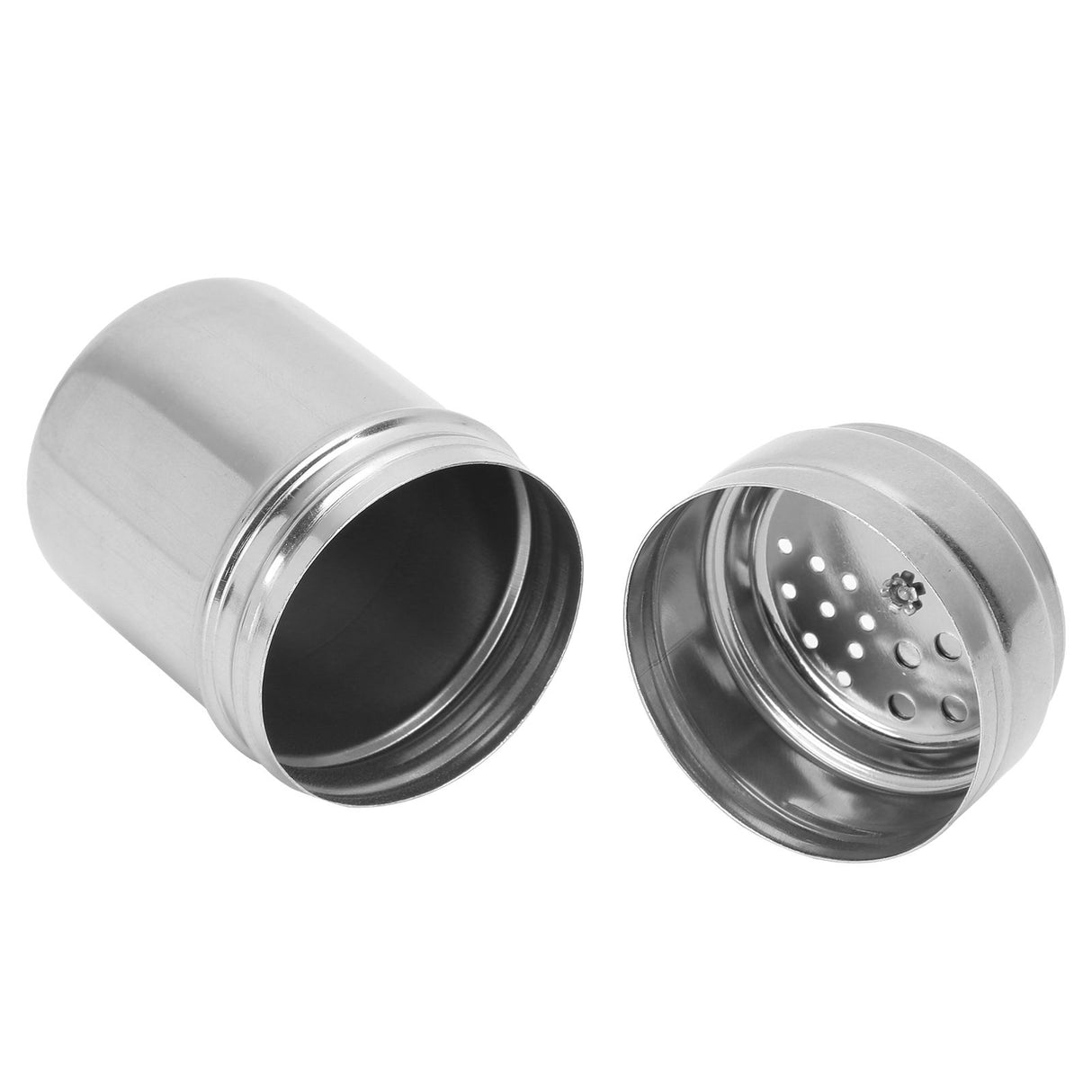 5PCS Seasoning Bottle Stainless Steel Spice Shaker with Rotating Cover Kitchen Gadget BBQ Tool