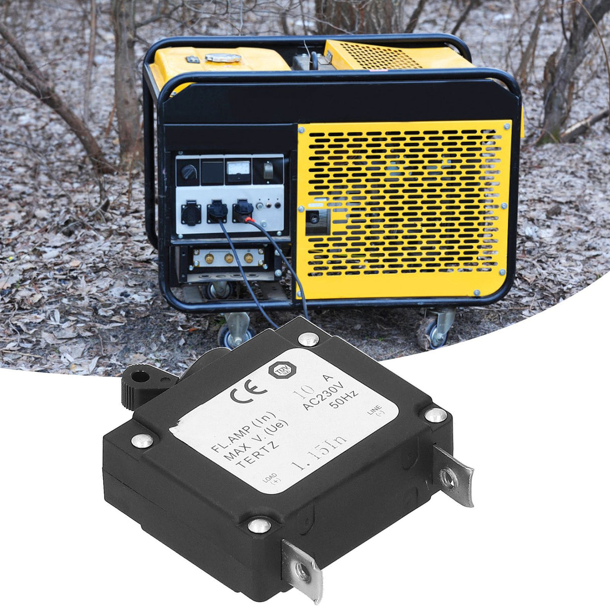 2PCS Power Switch Circuit Breaker Leakage Protector Fit for 168F 170F Gasoline Generator 2KW‑3KW