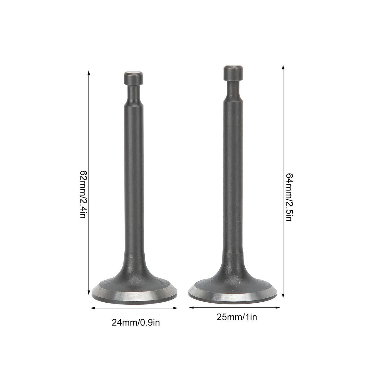2 Set Intake Exhaust Valve Kit 168F Cylinder Head GX160/GX200 2-2.5kw Gasoline Generator Parts