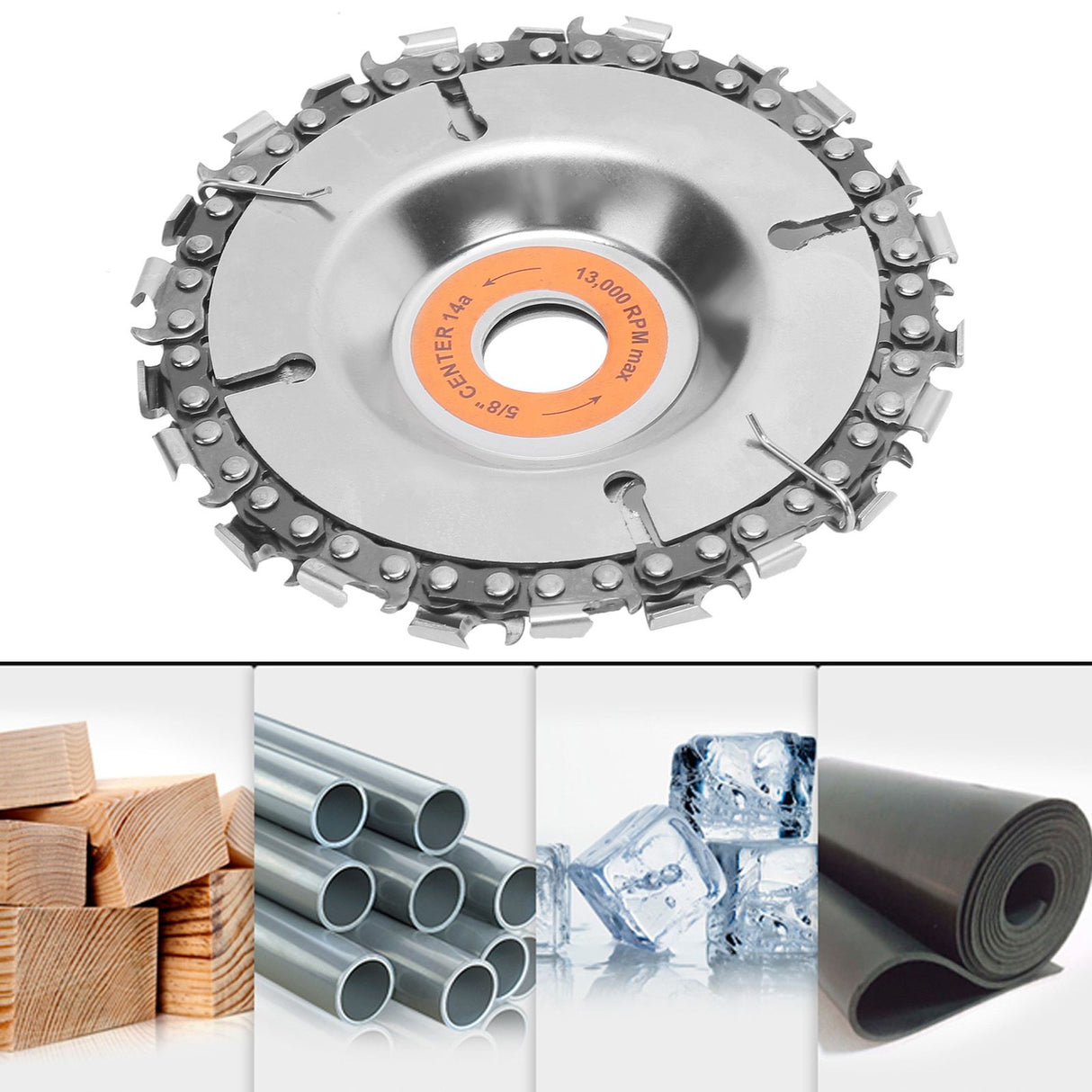 5/8in Grinder Wood Carving Disc Slot Cutting Sawing Blade Woodworking Tool Chain Plate