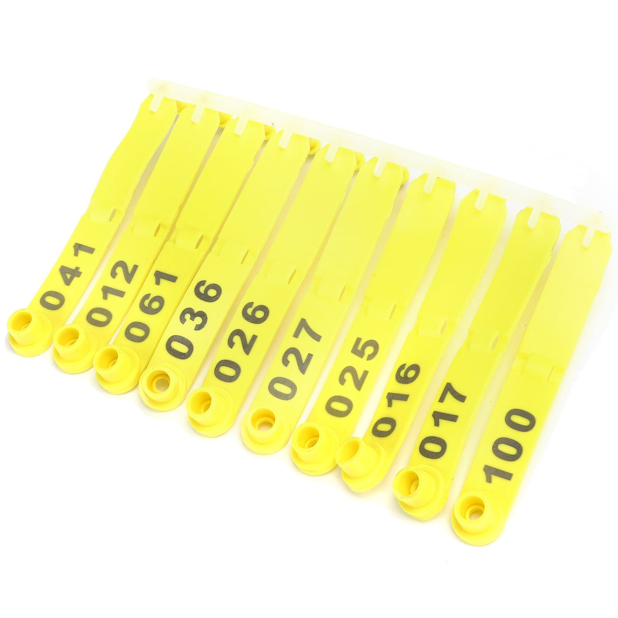 100Pcs Sheep Ear Tag Double Folded Yellow Integrated Number Animal Identification Card