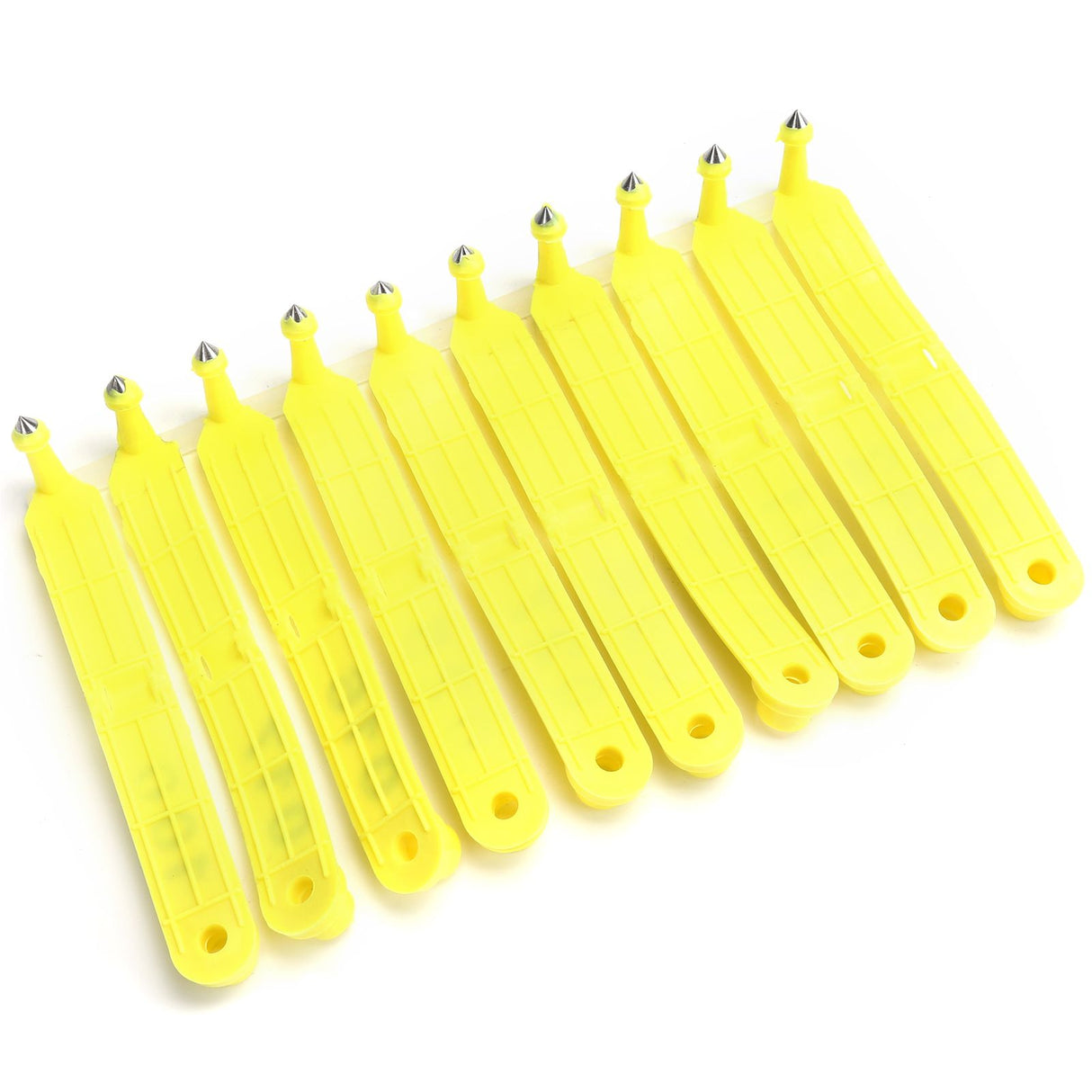 100Pcs Sheep Ear Tag Double Folded Yellow Integrated Number Animal Identification Card