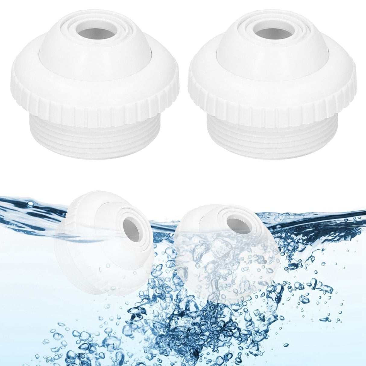 2PCS 1.5in Male Thread Rotatable Swimming Pool Spa Jet Massage Nozzle Return Jet