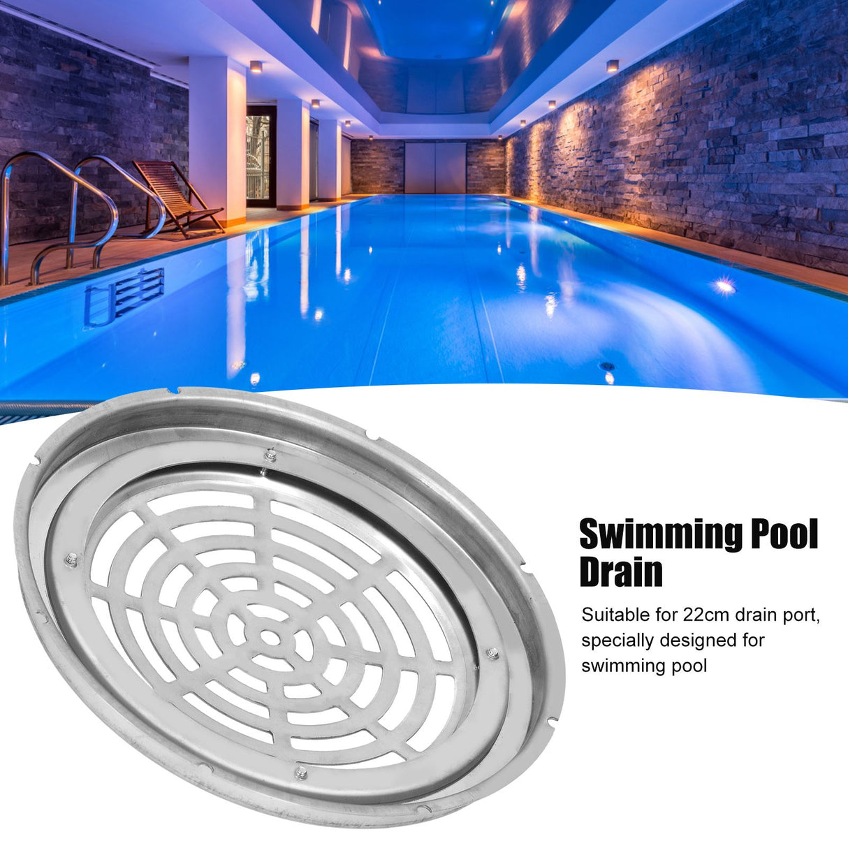 Floor Drain Round Stainless Steel Main Drainer Part Swimming Pool Accessory Supplies