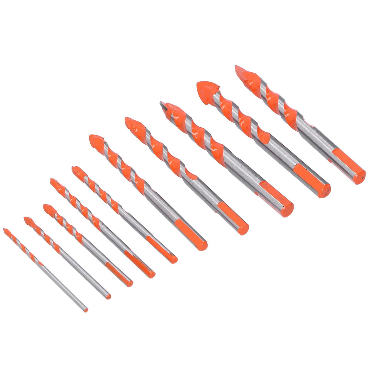 10PCS Multifunctional Drill Bits Set 3/4/5/6/6/8/10/12/14/16mm Triangular Drilling Bit for Wood