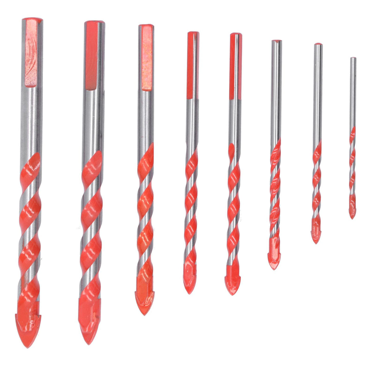 Drill Bit Set Multi Purpose Bits Accessory for Ceramic Tile Concrete Glass Drilling(8Pcs )
