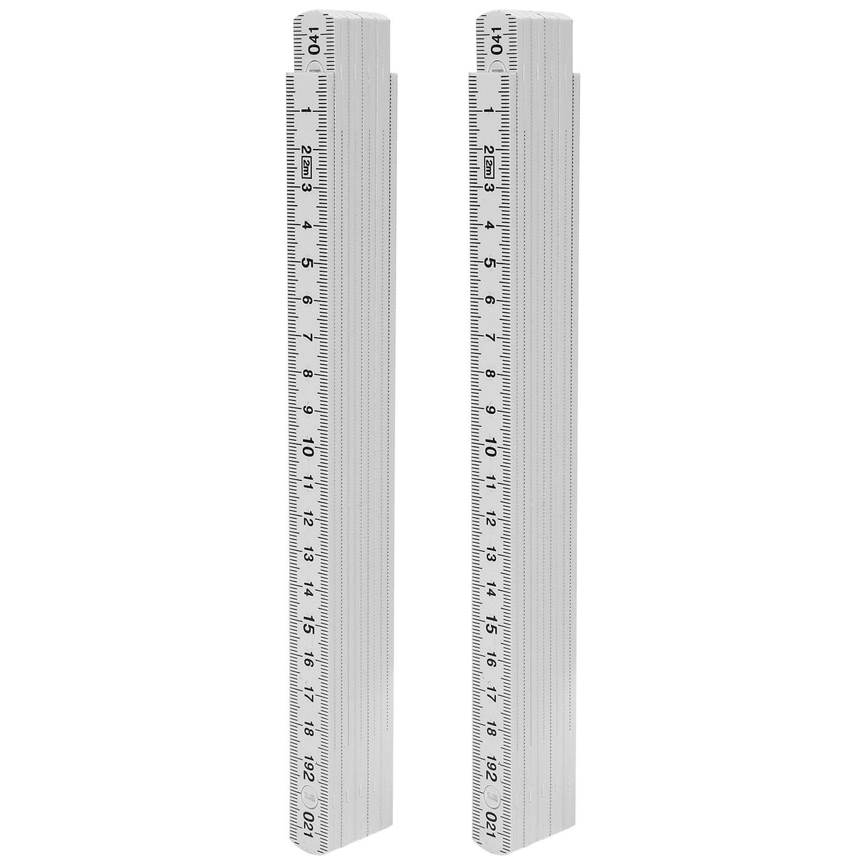 2Pcs 2m Folding Carpenters Ruler Lightweight Compact Measuring Stick Woodworking Tool