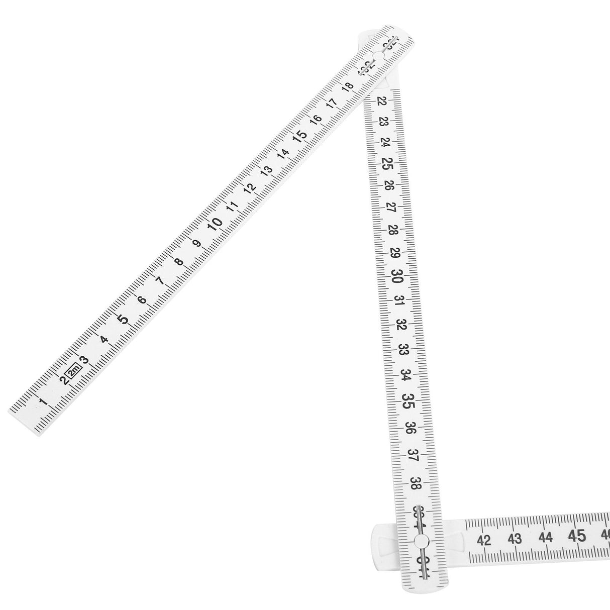 2Pcs 2m Folding Carpenters Ruler Lightweight Compact Measuring Stick Woodworking Tool