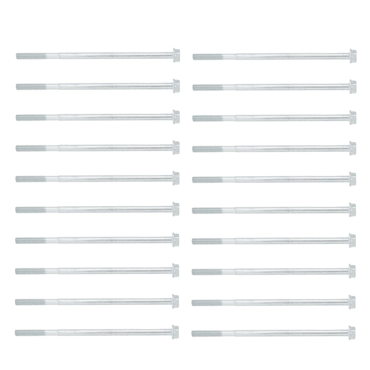 20Pcs Long Hex Bolt Flange Flat Head Screw Replacement M6x135 Generator Hardware Fittings