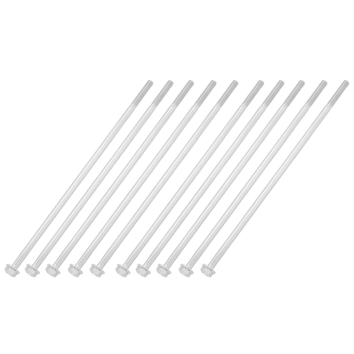 10Pcs Long Flange Bolt M8x235 Hex Head Flange Screw Gasoline Generator Replacement Parts